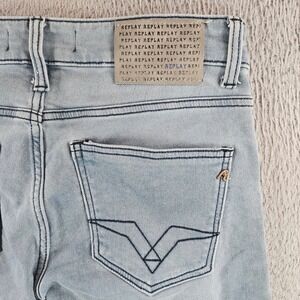Replay Womens Light Wash‎ Skinny Jeans Blue Stretch Denim Size 30